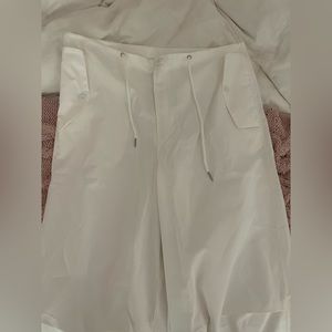 white parachute pants